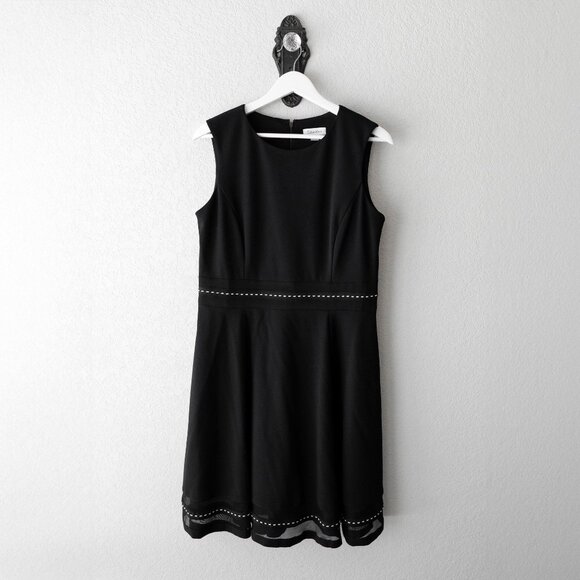 Calvin Klein Dresses & Skirts - Calvin Klein Dress Size 12 Black Sleeveless Classic Fit & Flare LBD